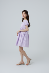 Cleo Tri-Tiered Babydoll Dress in Lilac