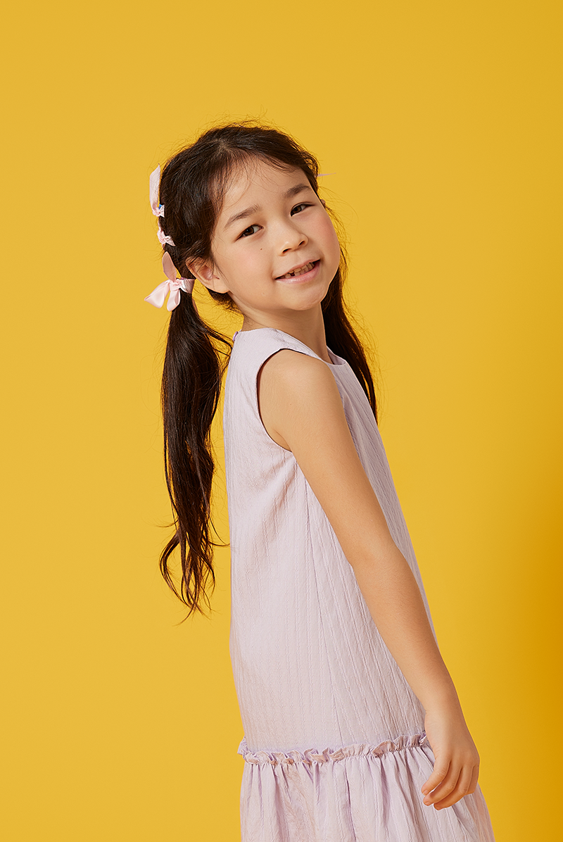 KIDS Marley Ruffled Dress in Lilac