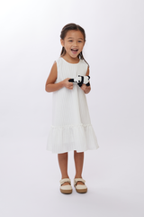 KIDS Marley Ruffled Dress in White