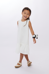 KIDS Marley Ruffled Dress in White