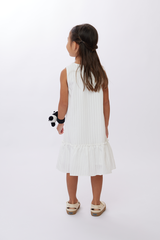 KIDS Marley Ruffled Dress in White