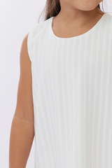 KIDS Marley Ruffled Dress in White
