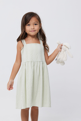 KIDS Olive Babydoll Dress in Pistachio
