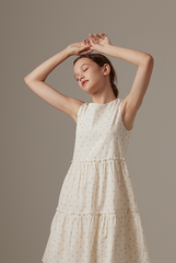 Ohera Floral Tiered Dress in Daffodil