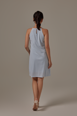 Alayana Halter Neck Dress in Baby Blue