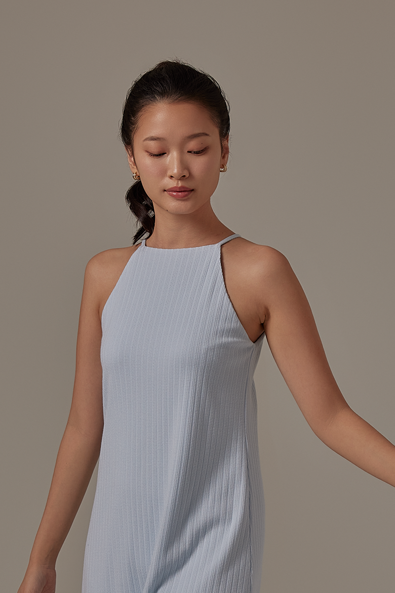 Alayana Halter Neck Dress in Baby Blue