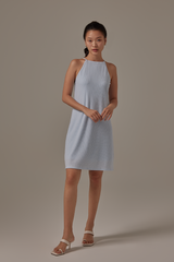 Alayana Halter Neck Dress in Baby Blue