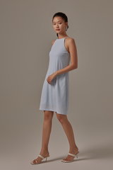 Alayana Halter Neck Dress in Baby Blue