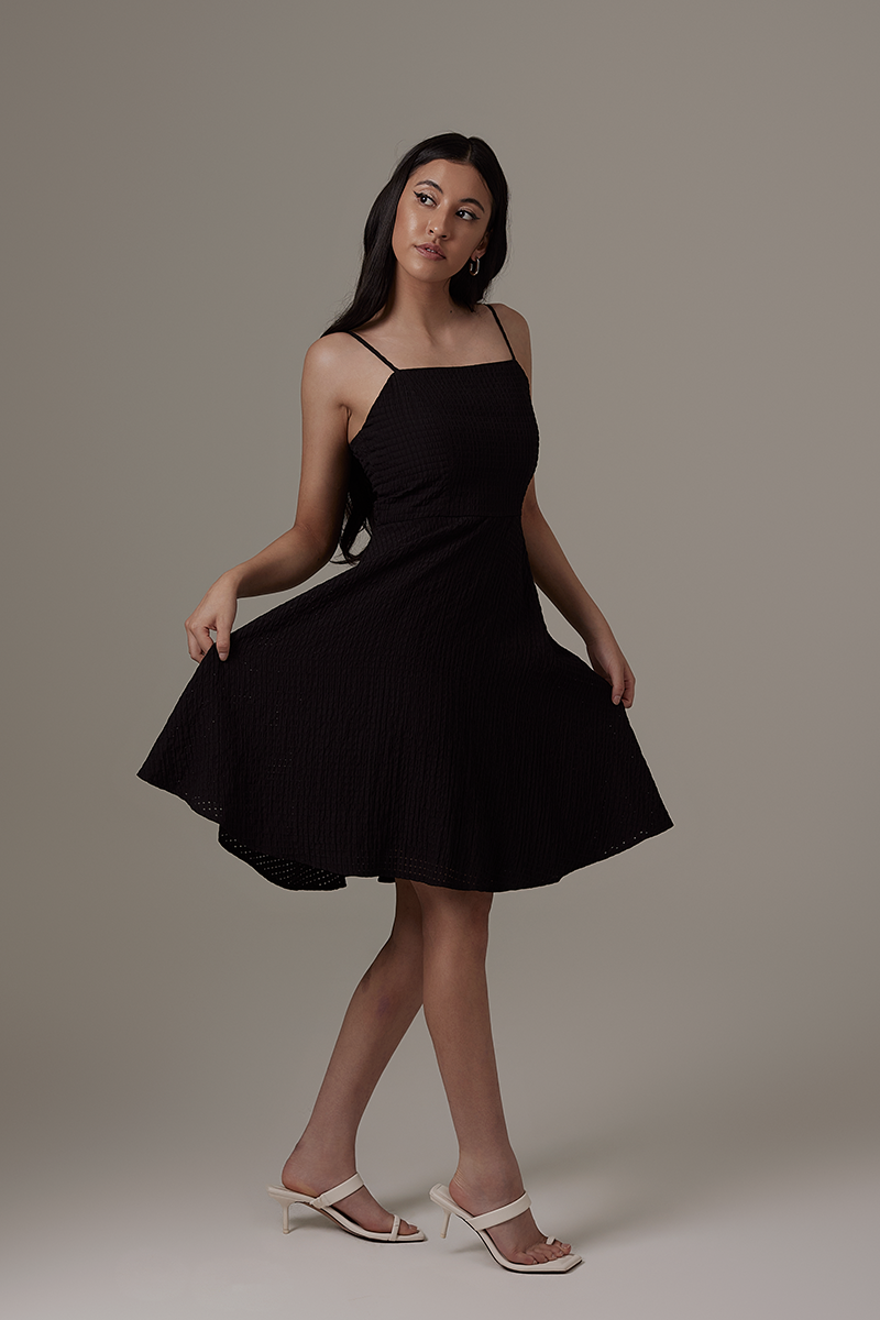 Joby Textured Dress in Black
