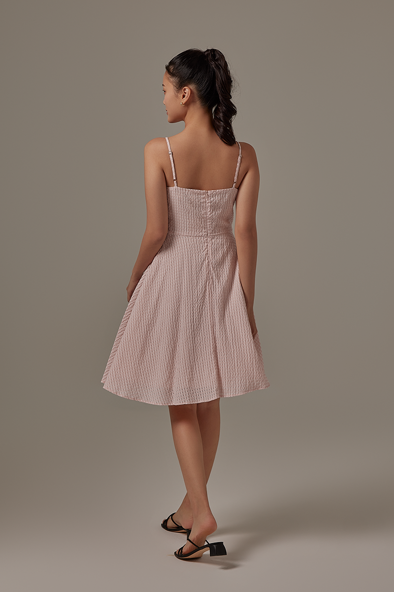 Joby Textured Dress in Blush