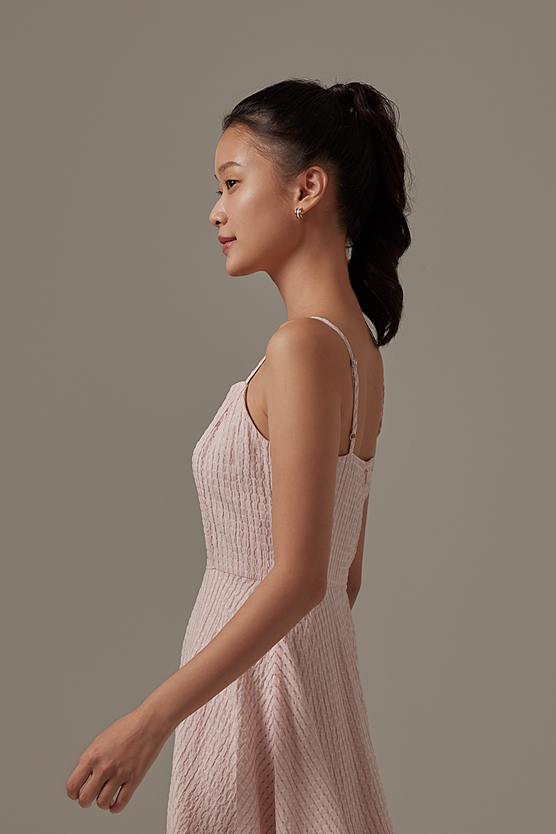 Joby Textured Dress in Blush