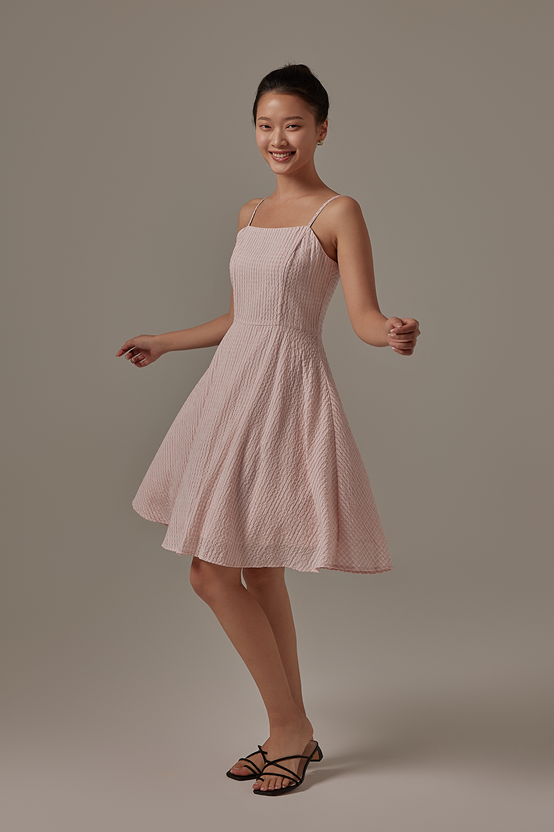 Joby Textured Dress in Blush
