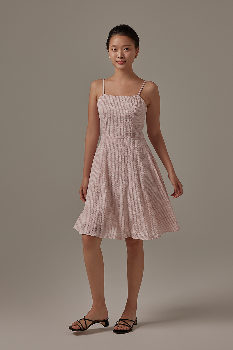 Joby Textured Dress in Blush