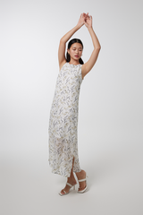 Lucille Floral Dress in White
