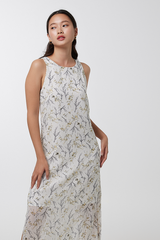 Lucille Floral Dress in White