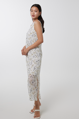 Lucille Floral Dress in White