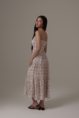 Bexley Tri-Tiered Maxi Dress in Beige