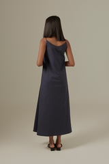Hailey Maxi Dress in Navy Blue