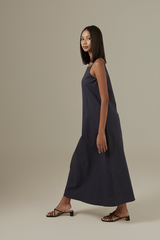 Hailey Maxi Dress in Navy Blue