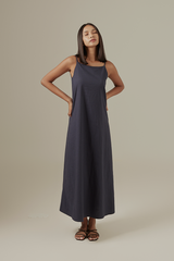 Hailey Maxi Dress in Navy Blue