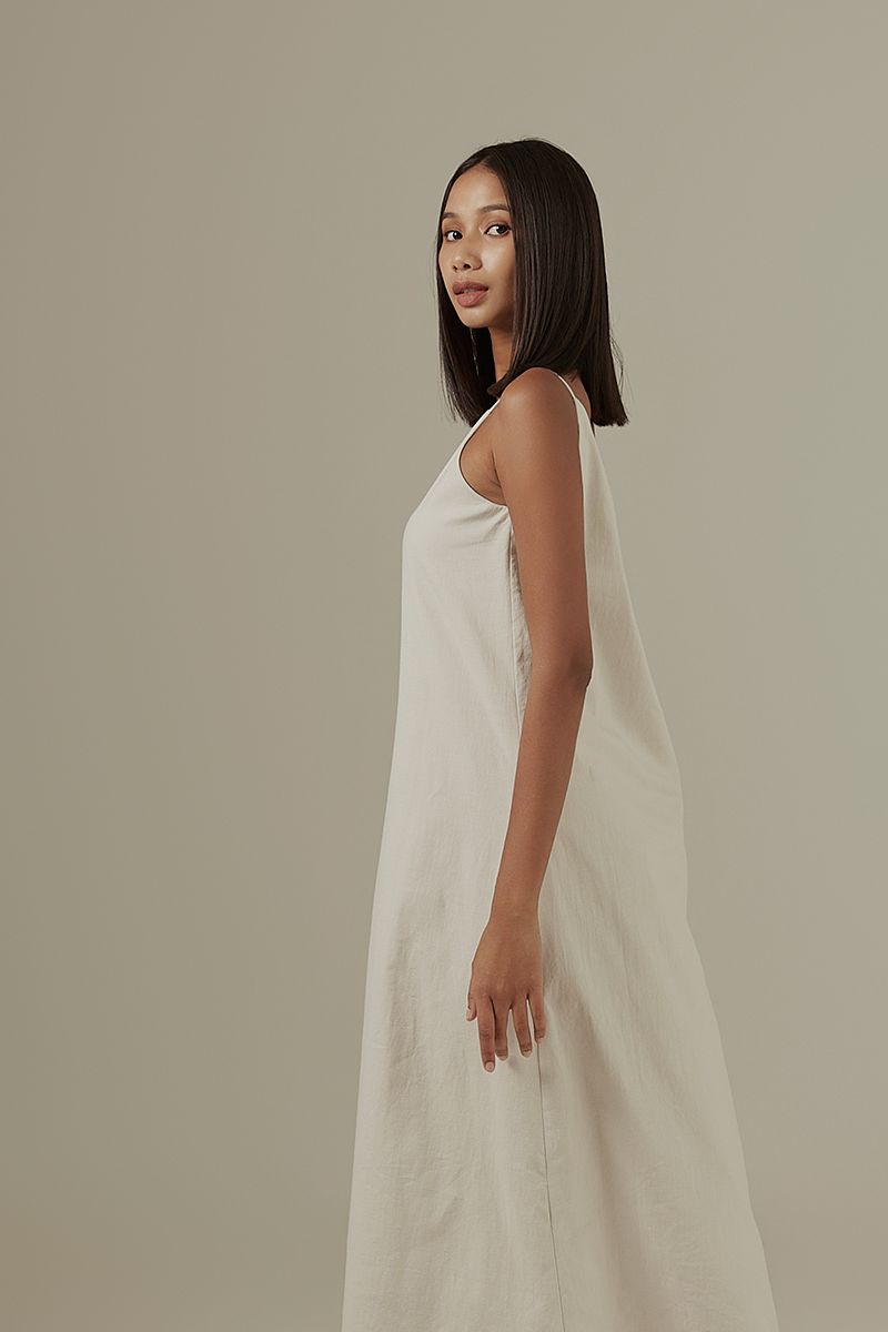 Hailey Maxi Dress in Silver