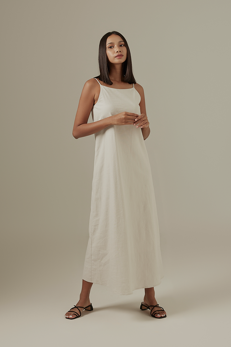 Hailey Maxi Dress in Silver