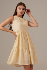 Riley Tiered Dress in Butter