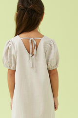 KIDS Lia Puff Sleeve Dress in Lilac