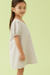 KIDS Lia Puff Sleeve Dress in Lilac