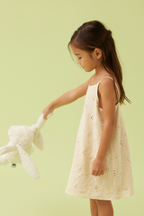 KIDS Zaina Eyelet Camisole Dress in Apricot