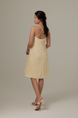 Judine Sleeveless Trapeze Dress in Butter