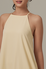 Judine Sleeveless Trapeze Dress in Butter