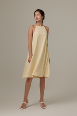 Judine Sleeveless Trapeze Dress in Butter