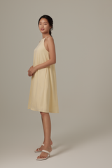 Judine Sleeveless Trapeze Dress in Butter