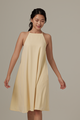 Judine Sleeveless Trapeze Dress in Butter