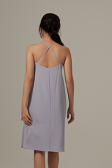 Judine Sleeveless Trapeze Dress in Periwinkle