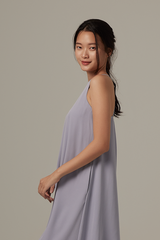 Judine Sleeveless Trapeze Dress in Periwinkle