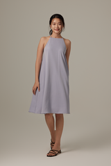 Judine Sleeveless Trapeze Dress in Periwinkle