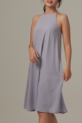 Judine Sleeveless Trapeze Dress in Periwinkle