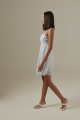 Dailyn Ruched Dress in Baby Blue