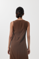 Juhi Side Slit Dress in Chocolate