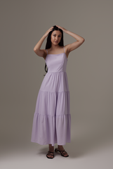 Theodora Tri-Tiered Dress in Lilac