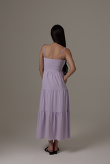 Theodora Tri-Tiered Dress in Lilac