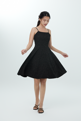 Vicky Broderie Dress in Black