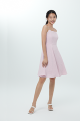 Vicky Broderie Dress in Powder