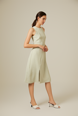 Cyndee Side Slit Dress in Willow