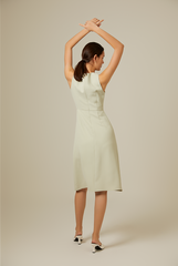 Cyndee Side Slit Dress in Willow