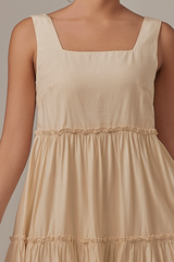 Nadine Tiered Dress in Cream