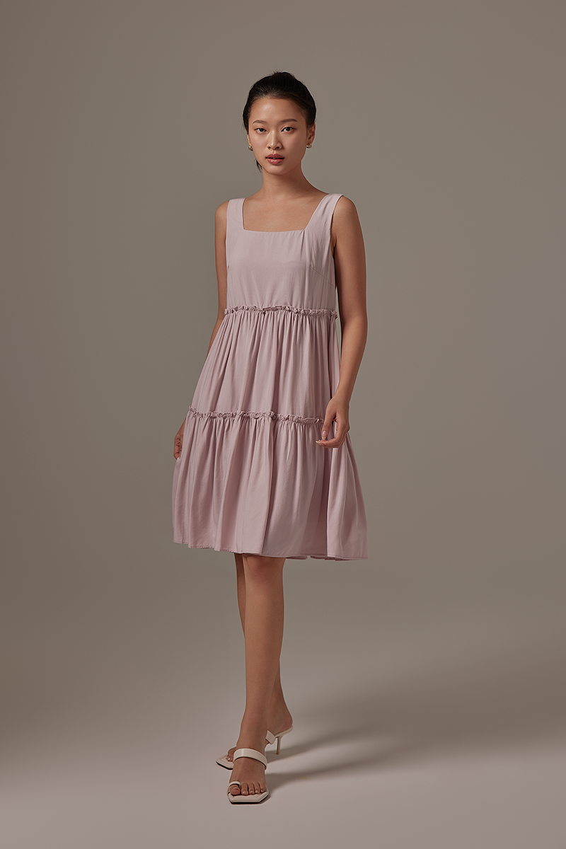 Nadine Tiered Dress in Yam