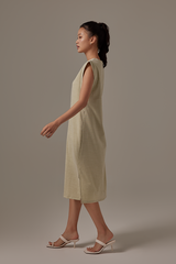Klaara Side Slit Dress in Pistachio